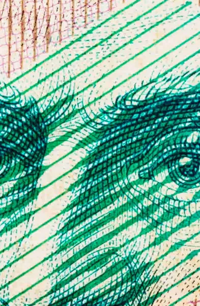 Screen capture of a face on a banknote